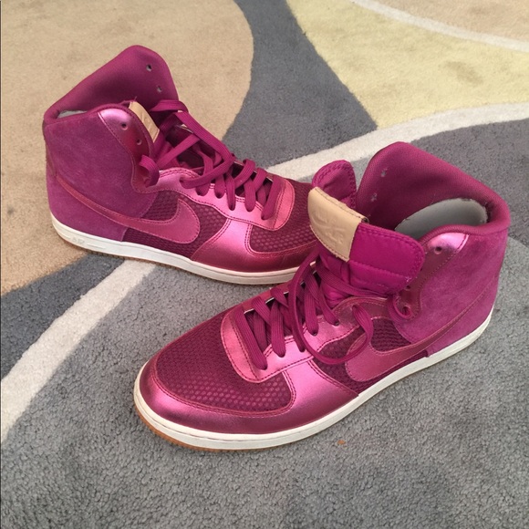 hot pink high tops nike